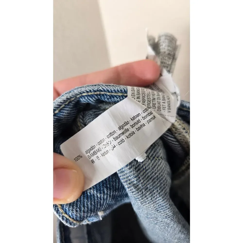 ZARA Kid’s Faded Wide Leg Blue Jeans Size 11-12Y
